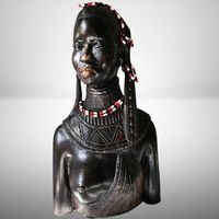 🌿 Spirit of Africa – Handgeschnitzte Holzbüste 🌍