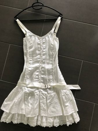 Designer Kleid Neu Western Country Style weiss Gr. 34/36