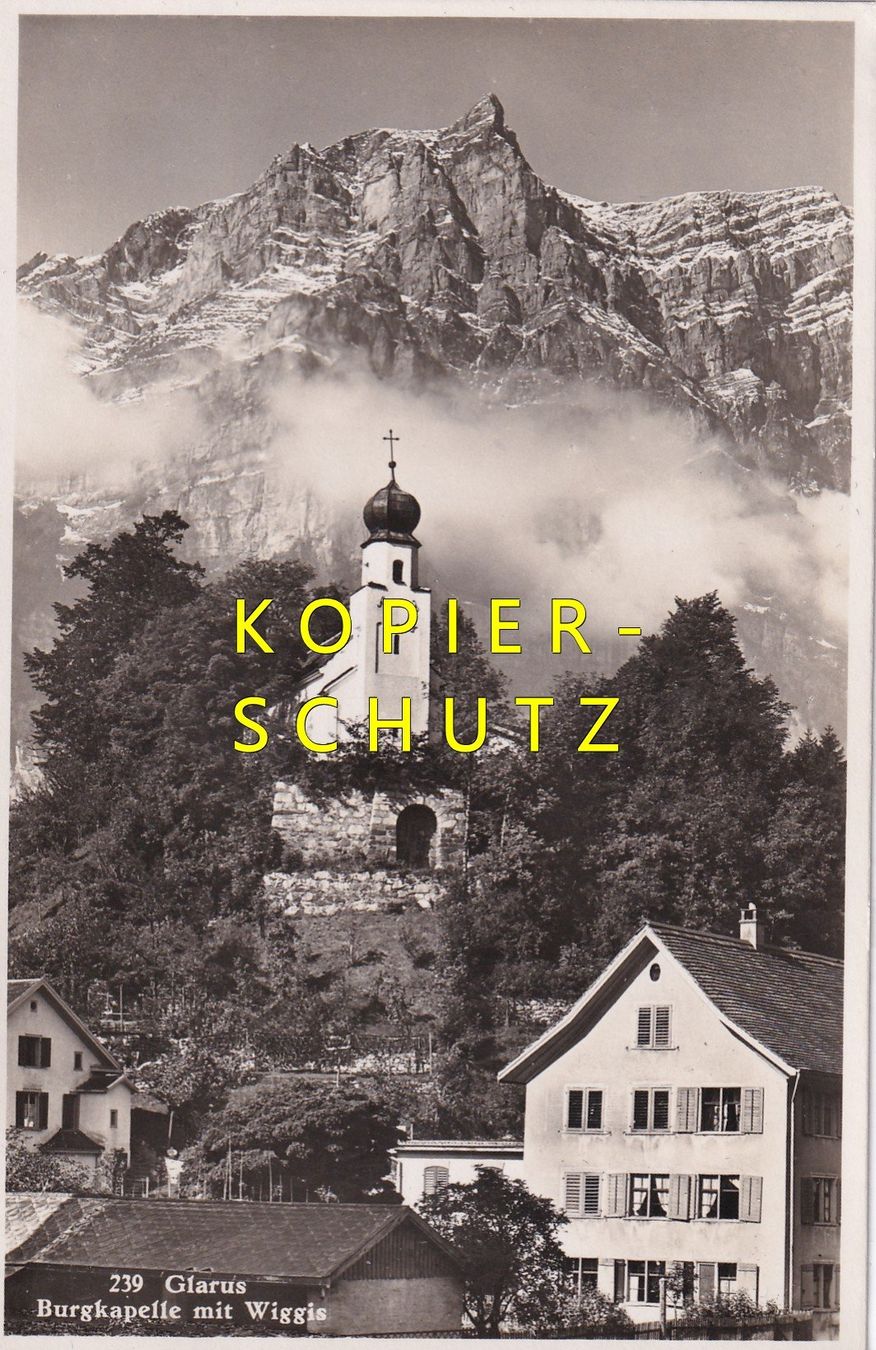 Cartoline postali: Glarus - Bergkapelle mit Wiggis /bo – Usato da Hombrechtikon venduto da Rudolf07