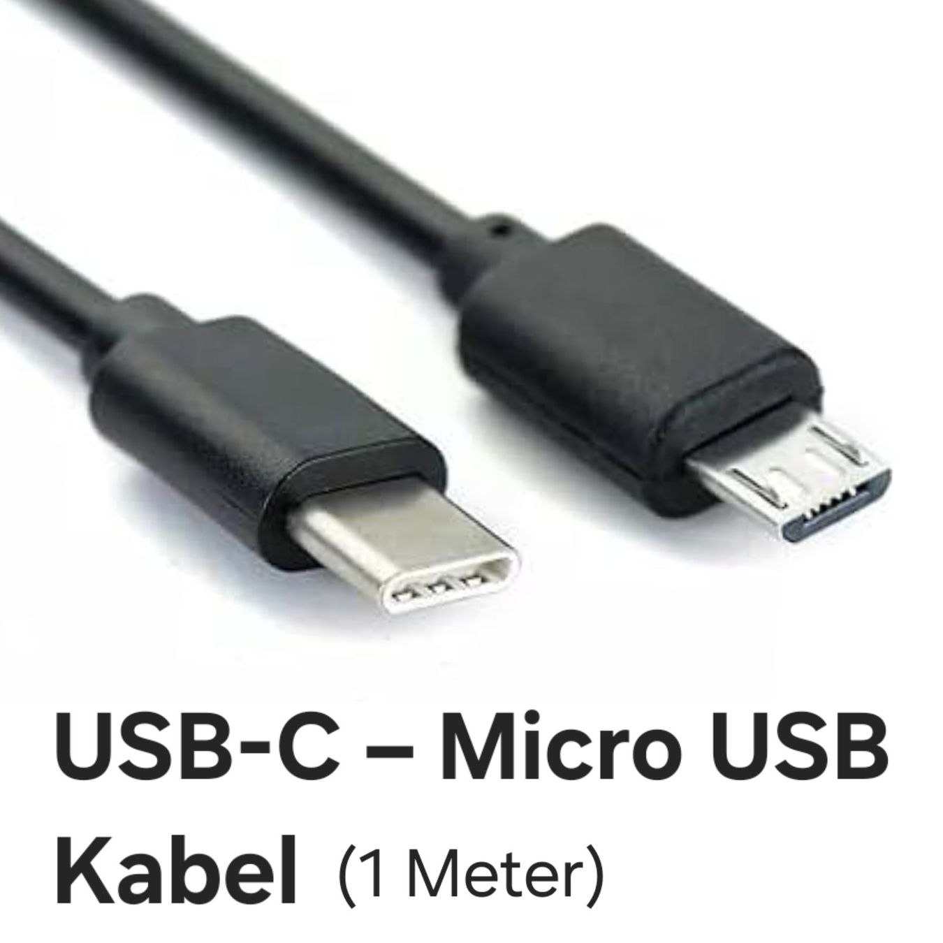 Kabel: Micro USB < zu > USB-C Kabel / 1 Meter Micro-USB MicroUSB – Neu und originalverpackt aus Uster von -FPS-