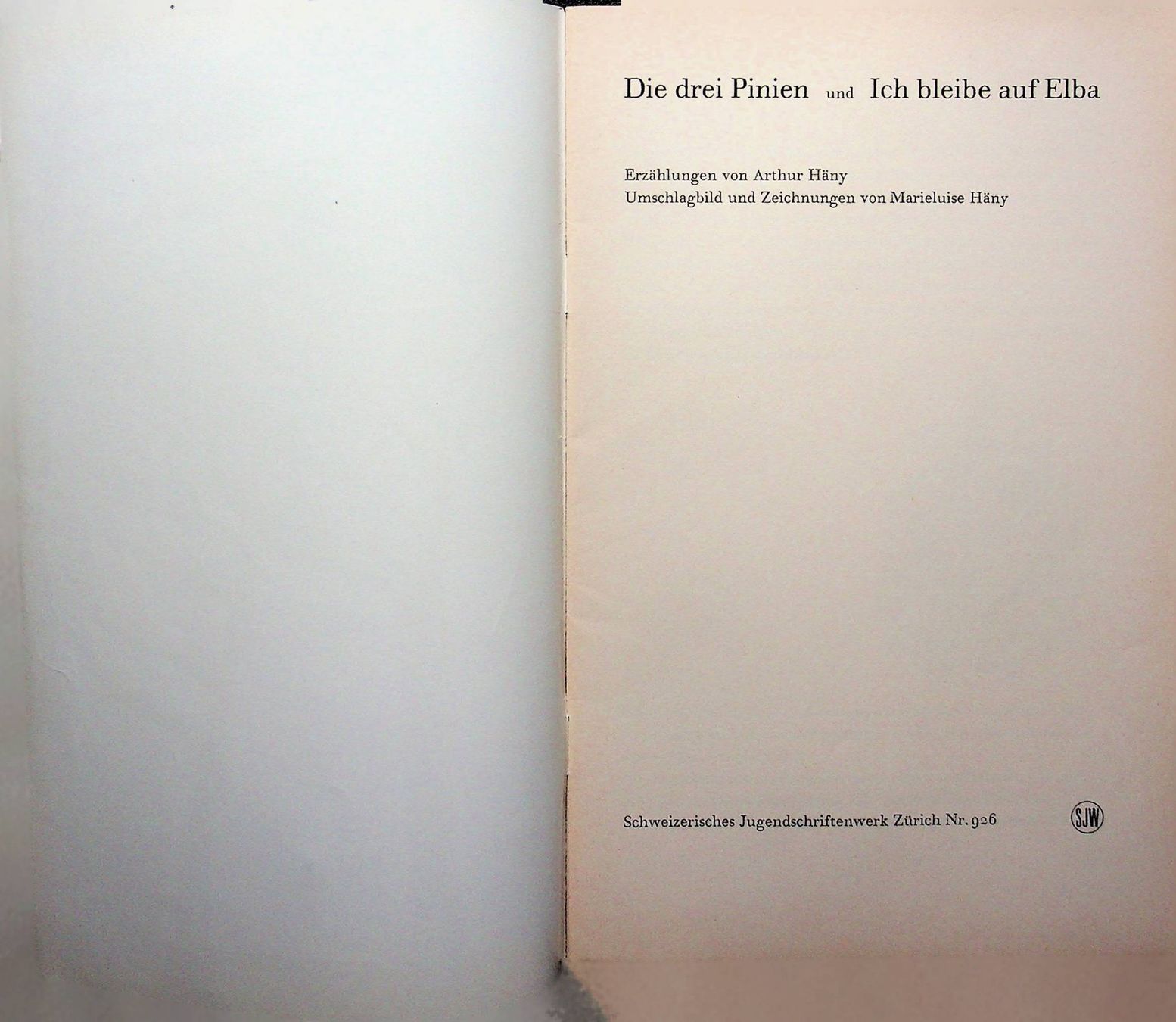 Bücher: SJW 926 Arthur Häny Die drei Pinien EA 1966 – Gebraucht aus Reitnau von Zaomir 1