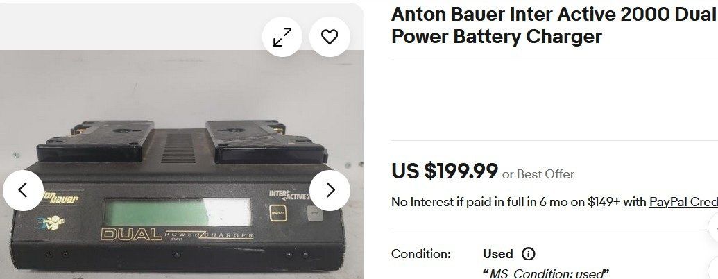 Caricabatterie: Anton Bauer Inter Actwive 2000 Dual Ladegerät / chargeur – Usato da Collonges venduto da arashee 5