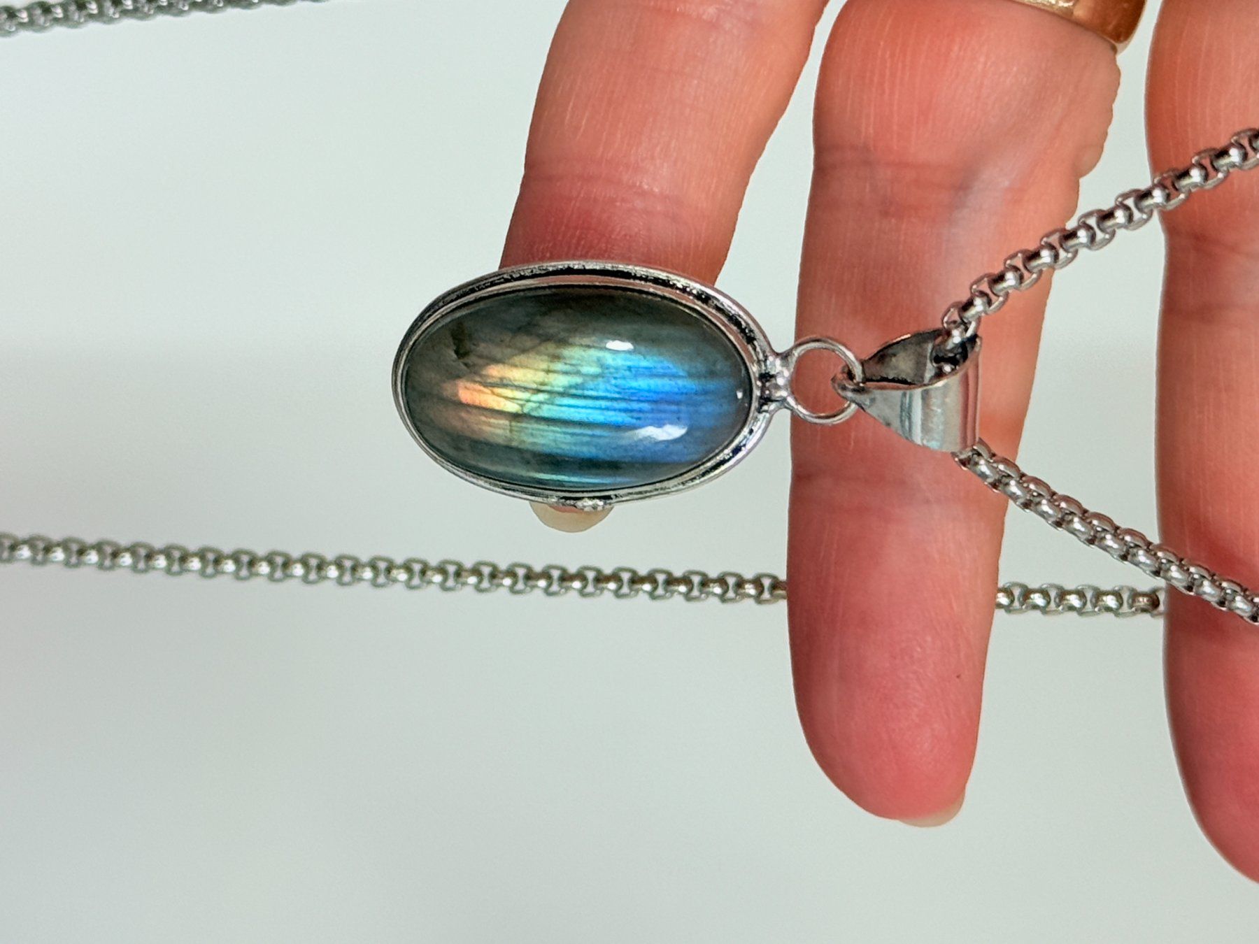 Colliers: Collier labradorite, élégant et tendance ✨ – Neuf avec emballage d'origine à Genève par AWWA 8