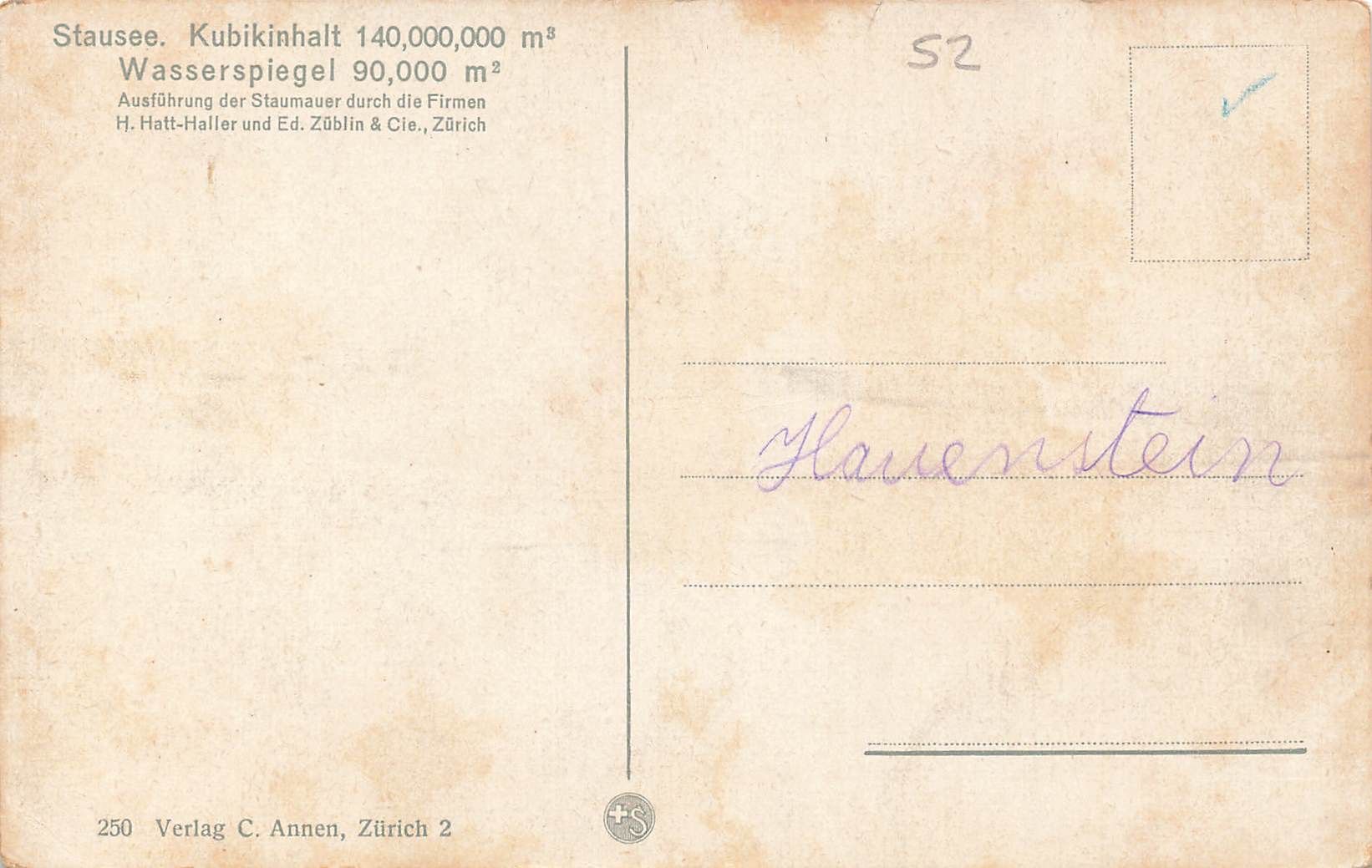 Cartoline postali: Stausee waggital – Usato da Biasca venduto da Blenio71 1