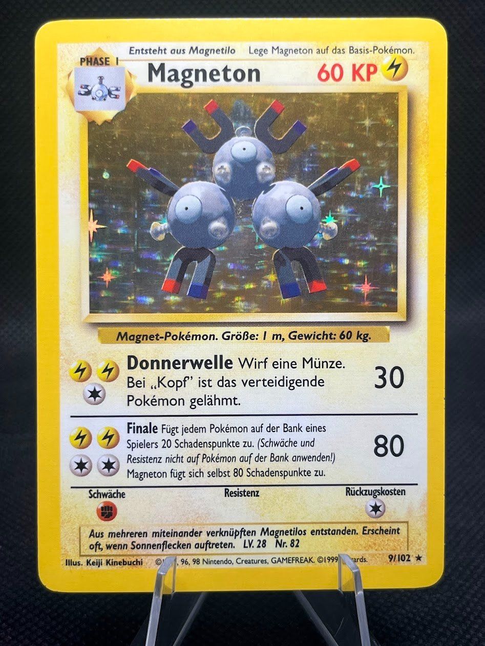 Pokémon Carte collezionabili: Pokemon -  Base set Magneton Holo 9/102 – Usato da schaan venduto da Schokoloco