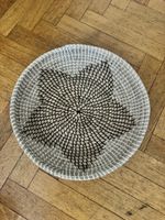 New handwoven large shallow basket 