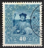 1949   Fürstliche Gemäldegalerie 40 Rappen   gestempelt