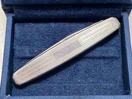 ✨ Petit Couteau de Poche Vintage 1960 – Métal Ciselé – 80 mm