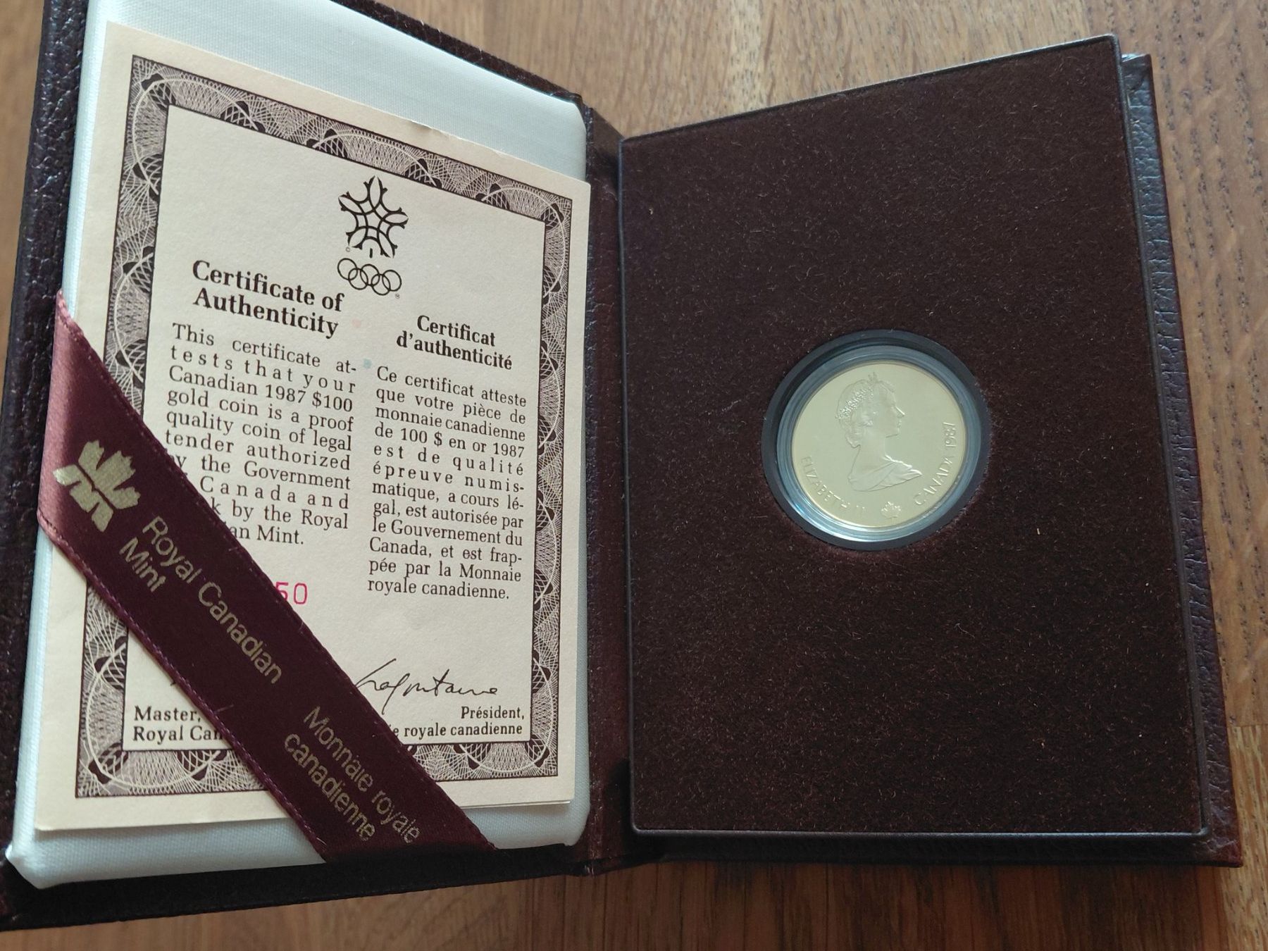 Tutti le monete: 100 DOLLAR GOLD KANADA1987 – Nuovo e nell'imballaggio originale da Bern venduto da wau68 4