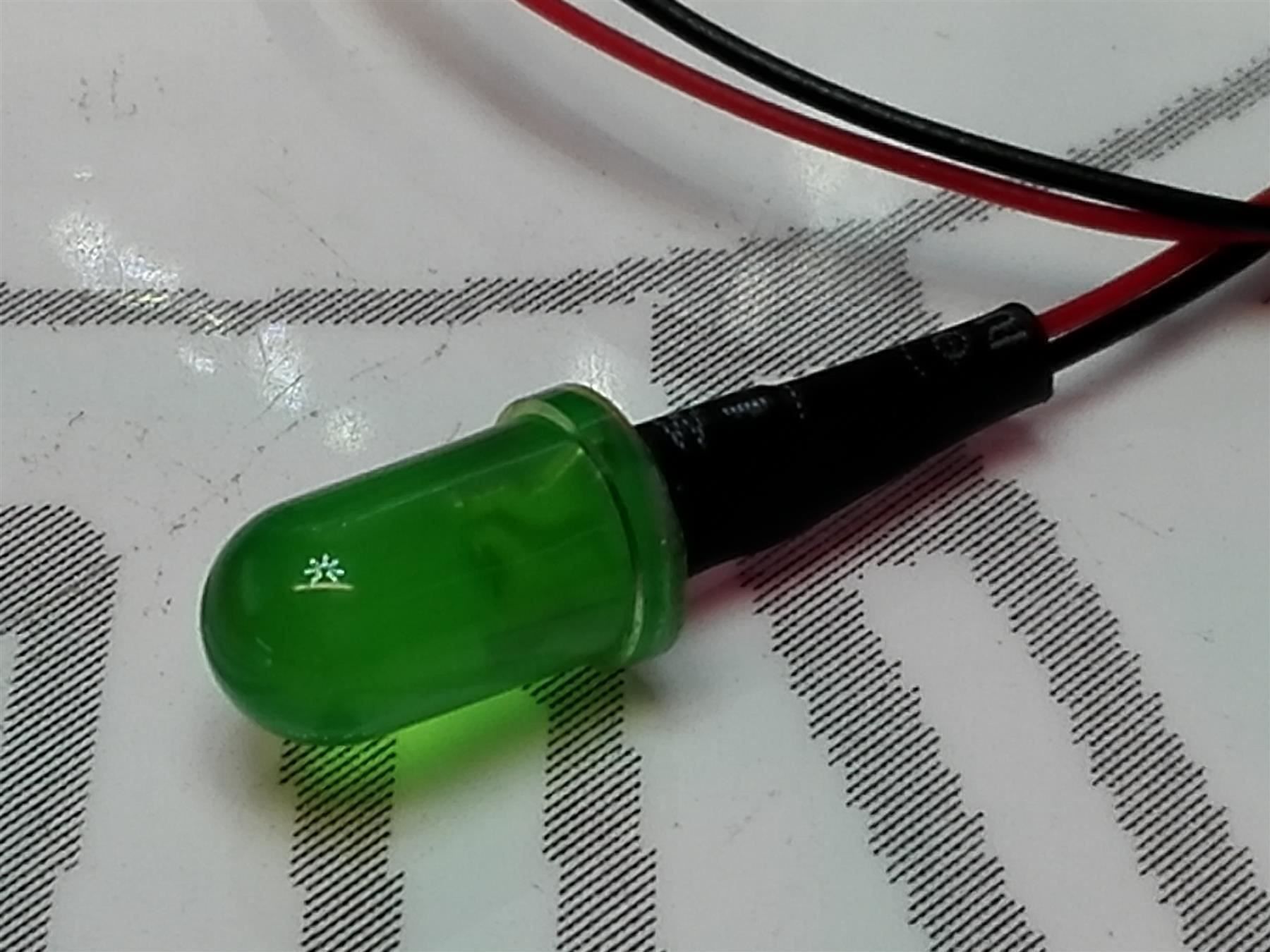 Componenti elettronici: LED 5mm verkabelt, 12V DC, grün – Nuovo (secondo la descrizione) da Luzern venduto da Salefactory 2