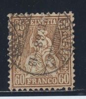 Sitzende Helvetia Nr. 35 Stempel Genf