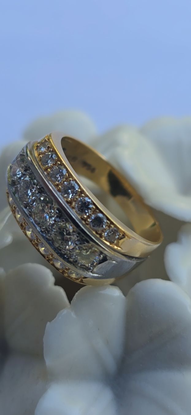 Anelli: Gold Ring 18karat Diamanten  – Nuovo (secondo la descrizione) da Effretikon venduto da rinuom01 1
