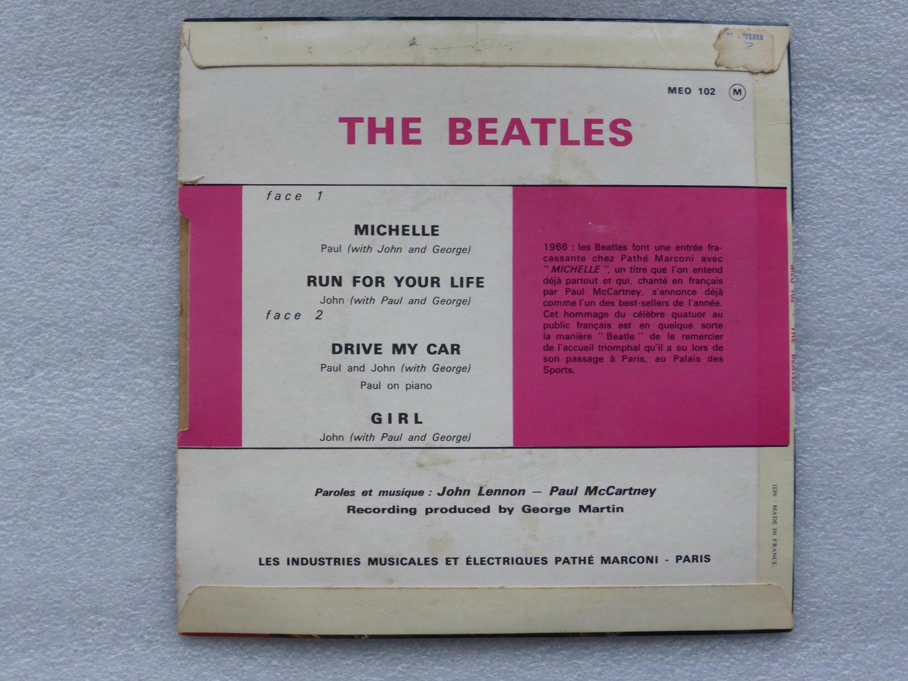 Dischi in vinile: Vinyl Single   EP  THE BEATLES – Usato da Küssnacht am Rigi venduto da Mondkinder 3