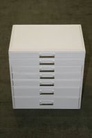 Schmuckschatulle Kunstleder weiss - top Zustand, 7 Fächer