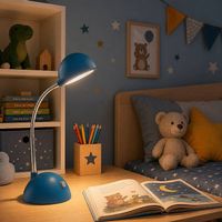 Blaue LUCA LED-Tischleuchte mit Flexarm  fürs Kinderzimmer