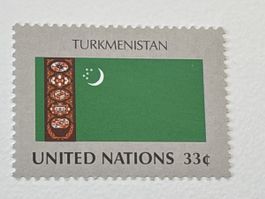 TURKMENISTAN Briefmarke UNITED NATIONS 33¢