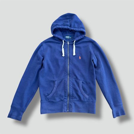 Polo Ralph Lauren blue zip-up hoodie vintage pull size S