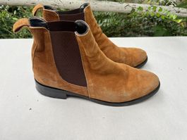 Braune Wildleder Chelsea Boots, Gr. 38
