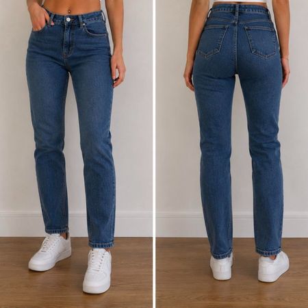 Bershka Women's Blue and Navy Jeans