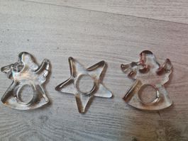 Glasi Hergiswil Teelichthalter Stern und Engeln neu