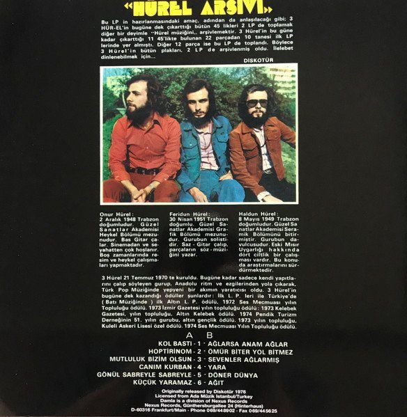 Dischi in vinile: LP 3 HÜR-EL - hürel arsivi – Usato da Bettlach venduto da galileo-records 1