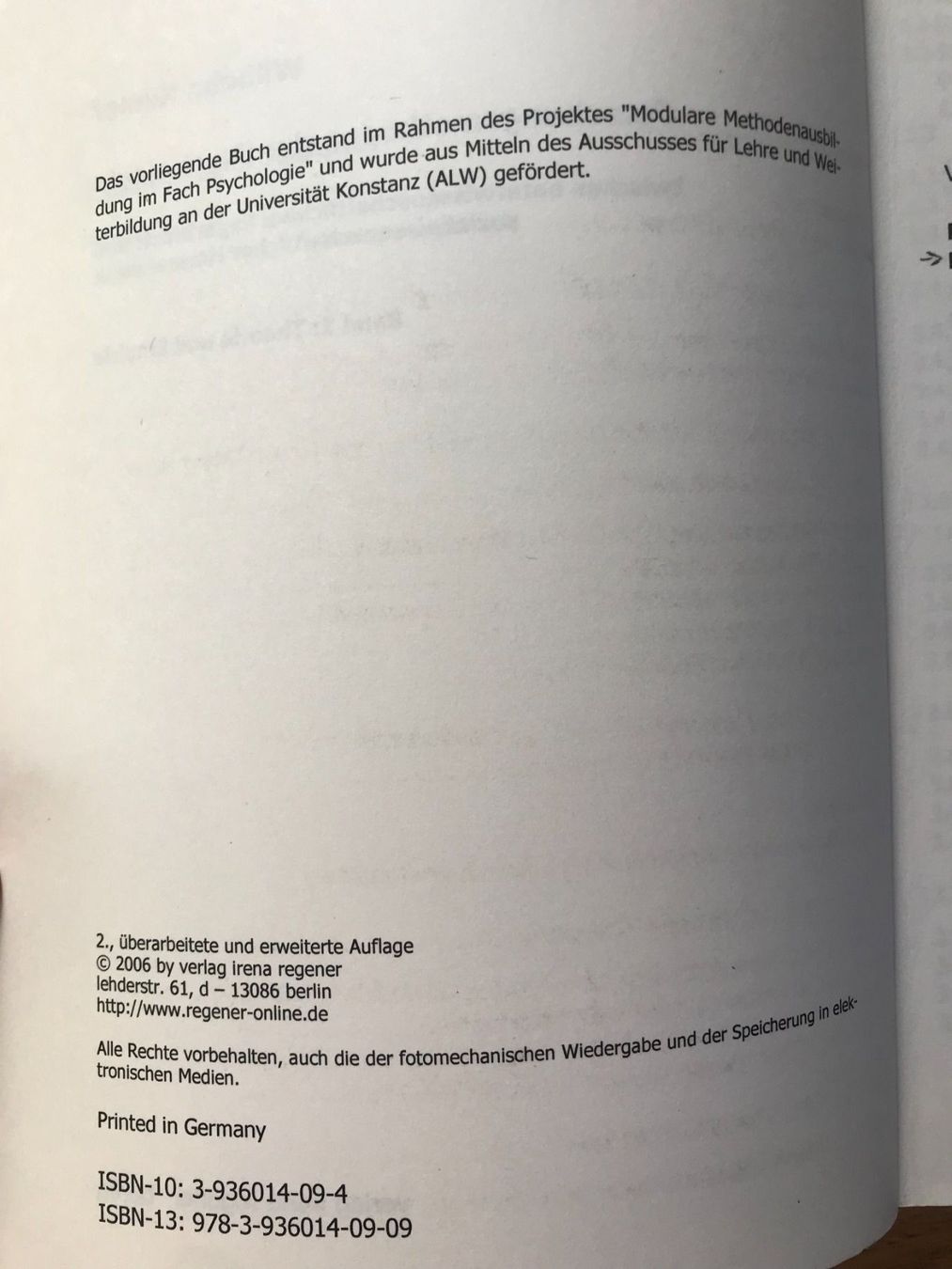 Libri: Forschungsmethoden der Psychologie – Usato da Arbon venduto da KaSaBo 3