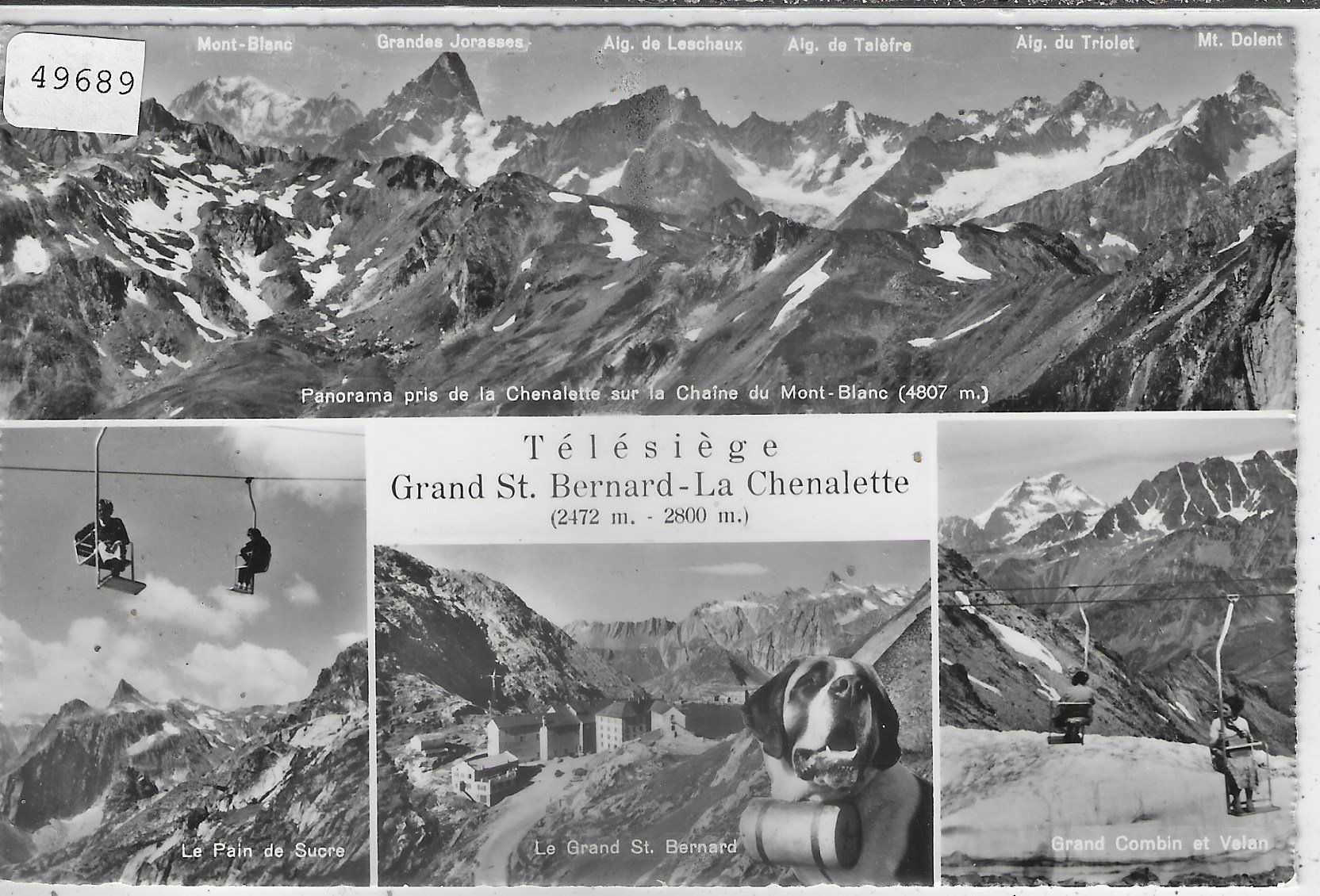 Cartoline postali: Telesiege Grand St. Bernard-La Chenalette – Usato da Ettingen venduto da Kartenplanet