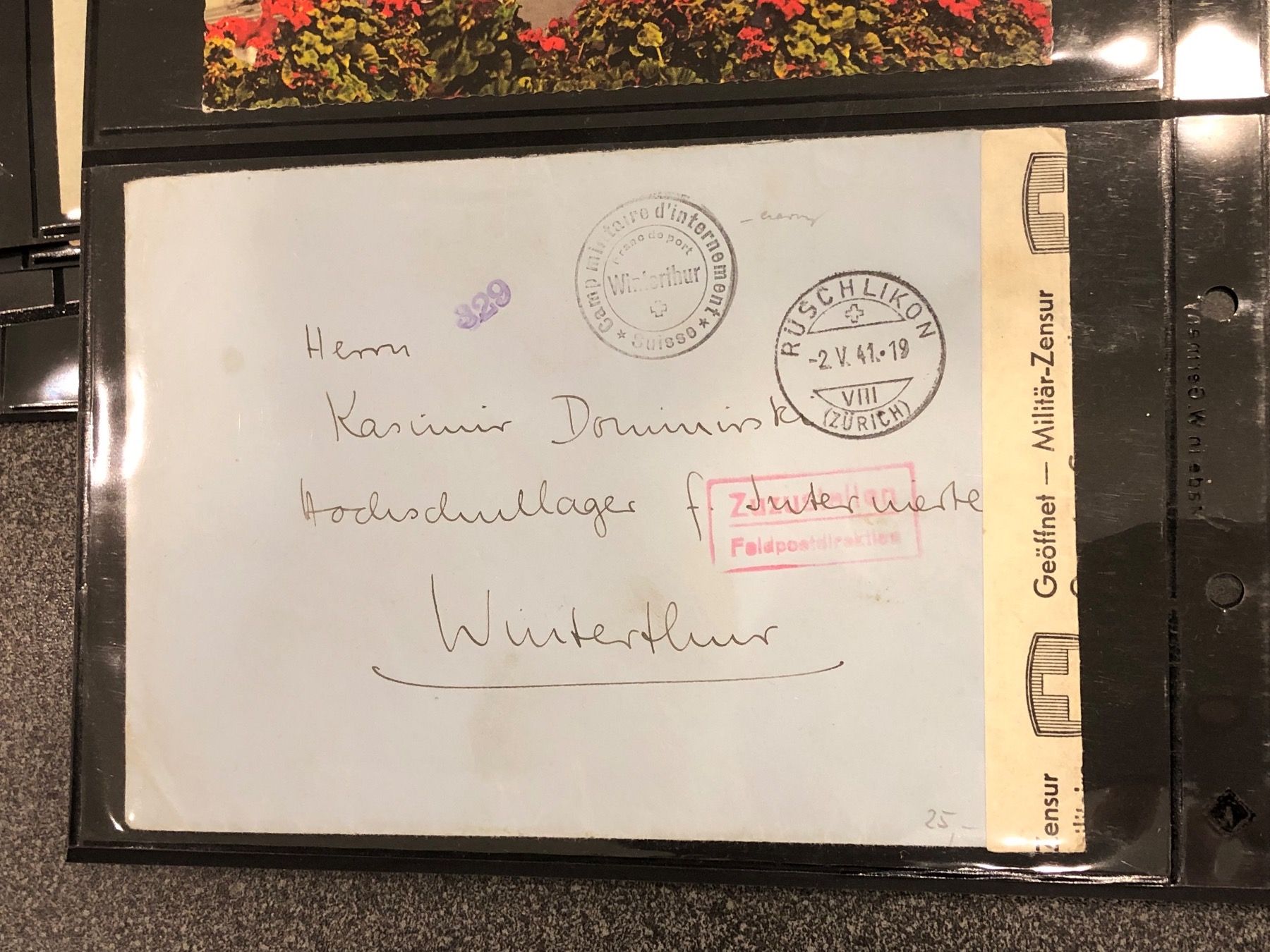 Ansichtskarten: Privat-Sammlung Winterthur - 56 Briefe & Ansichtskarten – Gebraucht aus Lufingen von Rac0 1