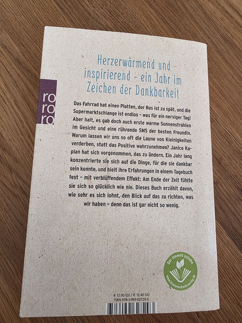 Libri: Das grosse Glück der kleinen Dinge Janice Kaplan – Usato da Schwyz venduto da LS-SZ 1