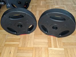 2 Hantelscheiben 5 kg Kunststoff schwarz