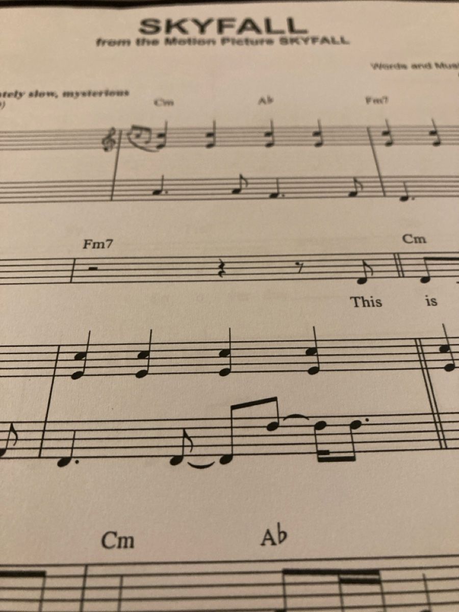 Musikinstrumente: verkaufe Noten von Skyfall - Adele Adkins – Neu (gemäss Beschreibung) aus Zürich von sie_y5ss