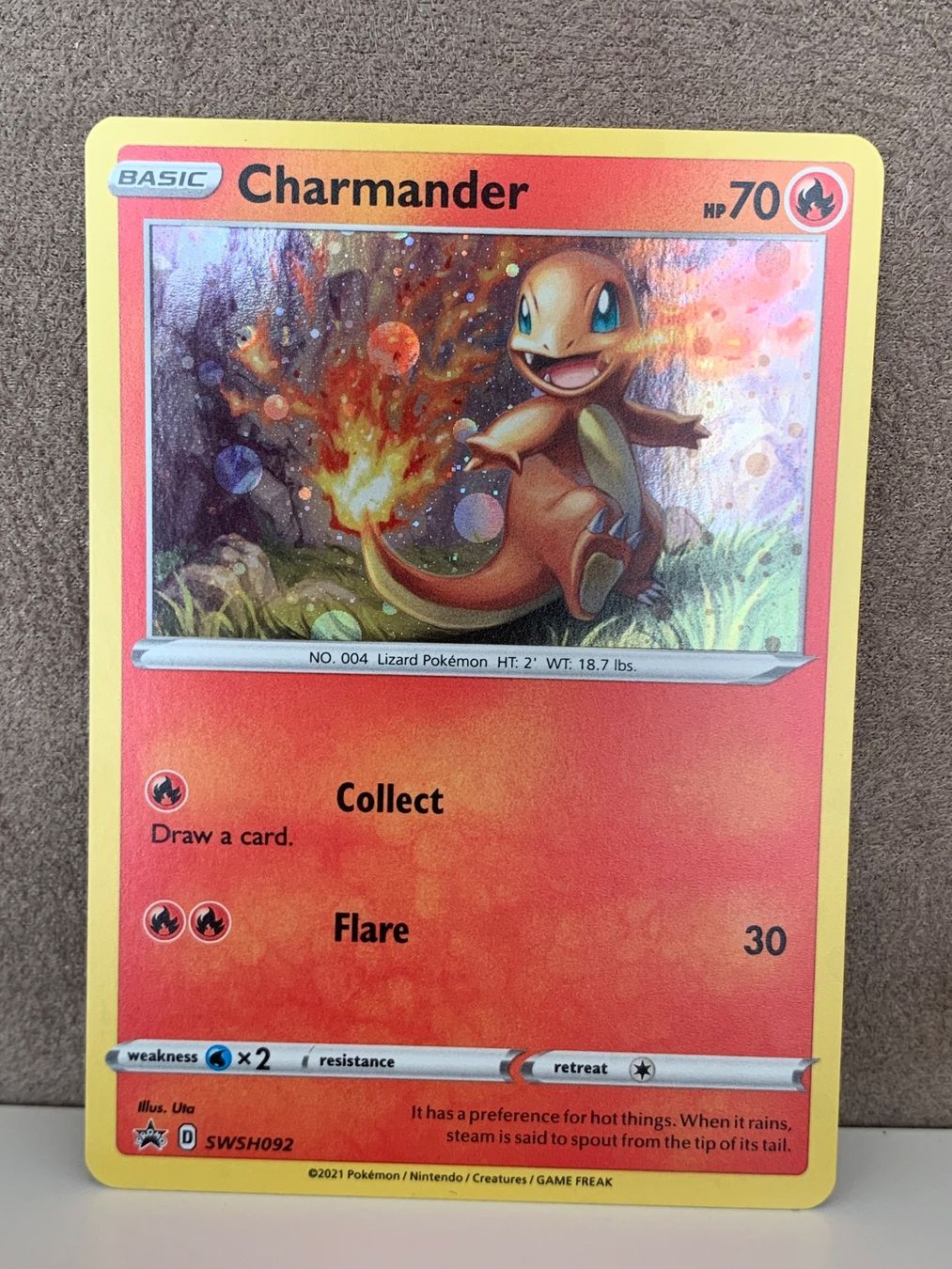 Pokémon Sammelbilder & Trading cards: Charmander Holo Promo ENG Pokemon SWSH092 – Gebraucht aus Fislisbach von