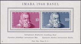 1948, W31 ** postfrisch (Nr.9 der Serie) IMABA BASEL, 100.-+