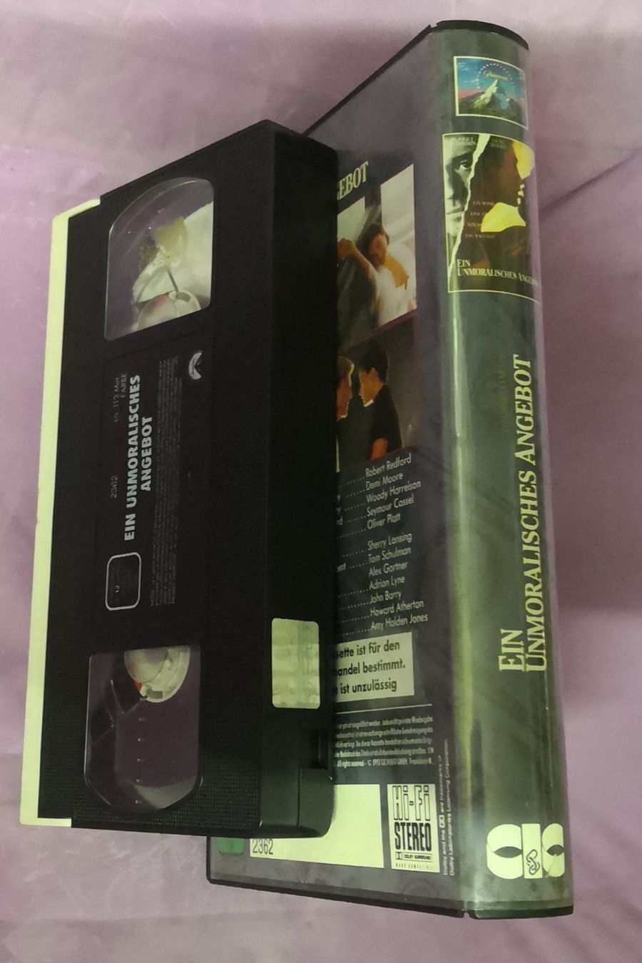 Alle VHS: VHS - Ein unmoralisches Angebot - Demi Moore, W. Harrelson – Gebraucht aus Ueberstorf von Movieman83 2