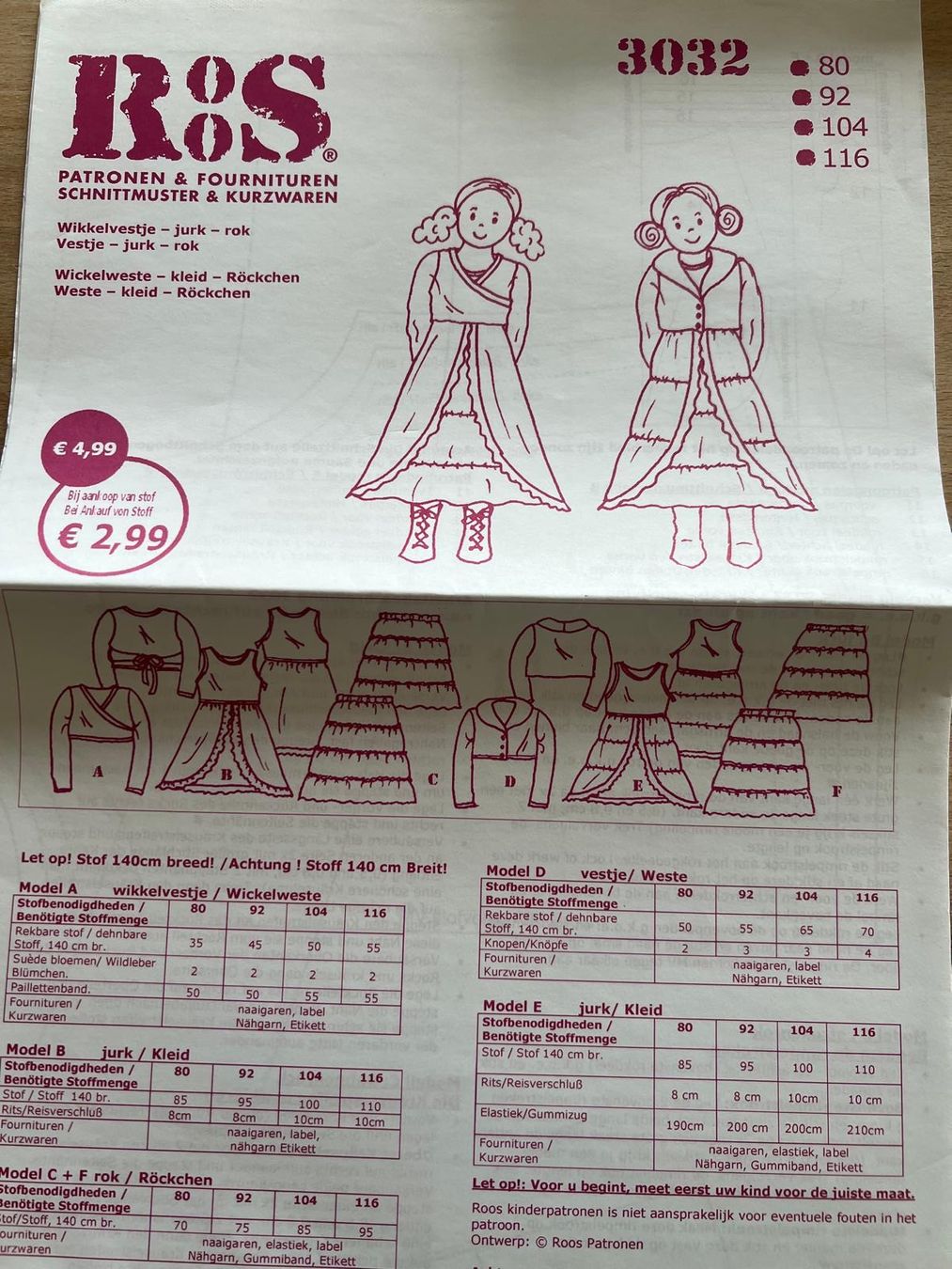 Schnittmuster: Schnittmuster (neu) – Neu und originalverpackt aus Zürich von maggi96