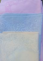 5 Neue Stofftaschentücher Set: Blau, Rosa & Gelb