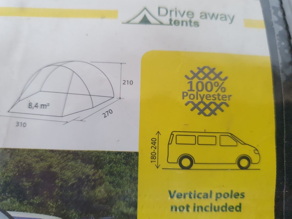Camper Vorzelt Entrada, Brunner, Freistehend,Versand möglich 3