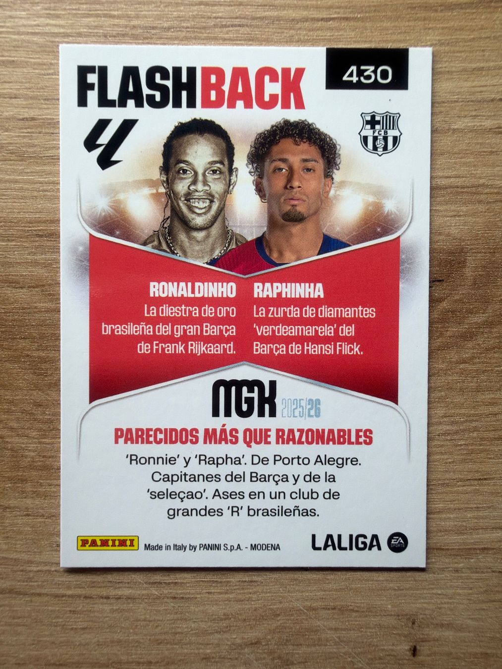 Panini Carte collezionabili: Soccer Ronaldinho / Raphinha Flashback MGK 25/26 – Usato da Netstal venduto da Clutch79Cardz 1