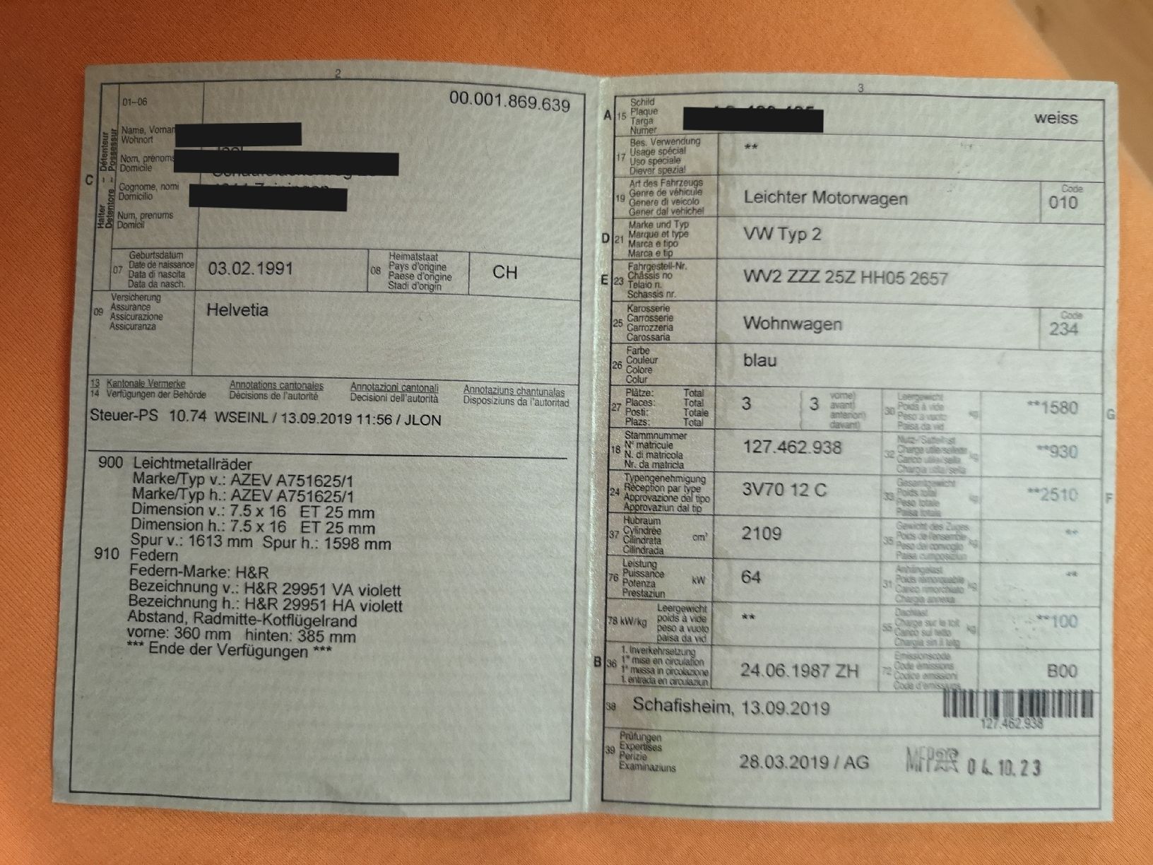VW Veicoli da campeggio: VW T3 Camper – Usato da Zeiningen venduto da Schoy02 4