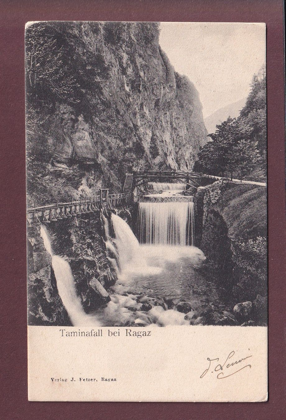 Cartes postales: TAMINAFALL bei Ragaz - 1904 – D'occasion à Pully par nicecards
