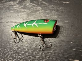 Plopper Topwater Köder 9,5g 6,5 cm green neon silver tiger