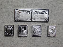 5 Silbermarken (5.9g/925) mit historischen Vorbildern