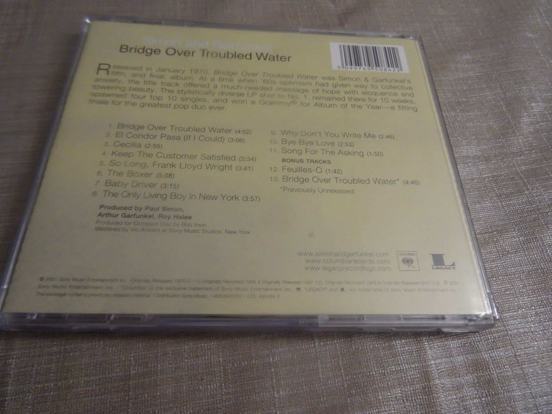 CDs: Simon & Garfunkel - Bridge Over Troubled Water (CD) – Gebraucht aus Olten von Disc-Verkauf 1