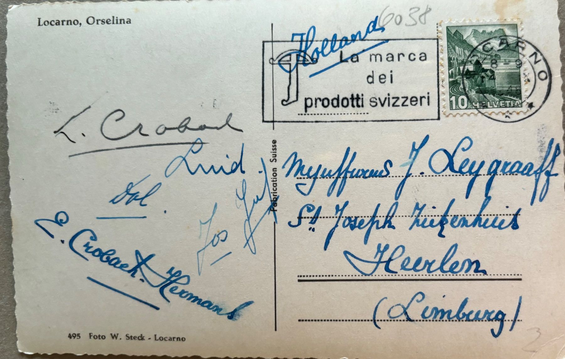 Cartoline postali: Locarno, Orselina – Usato da Frauenfeld venduto da Merk52 1