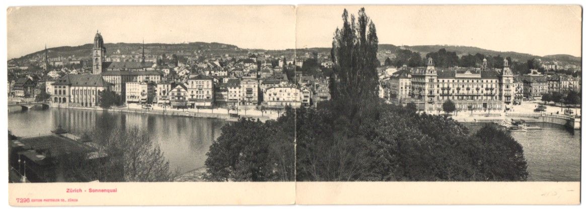 Ansichtskarten: Klapp-AK Zürich, Panoramablick mit dem  – Gebraucht aus Berlin von bartko-reher