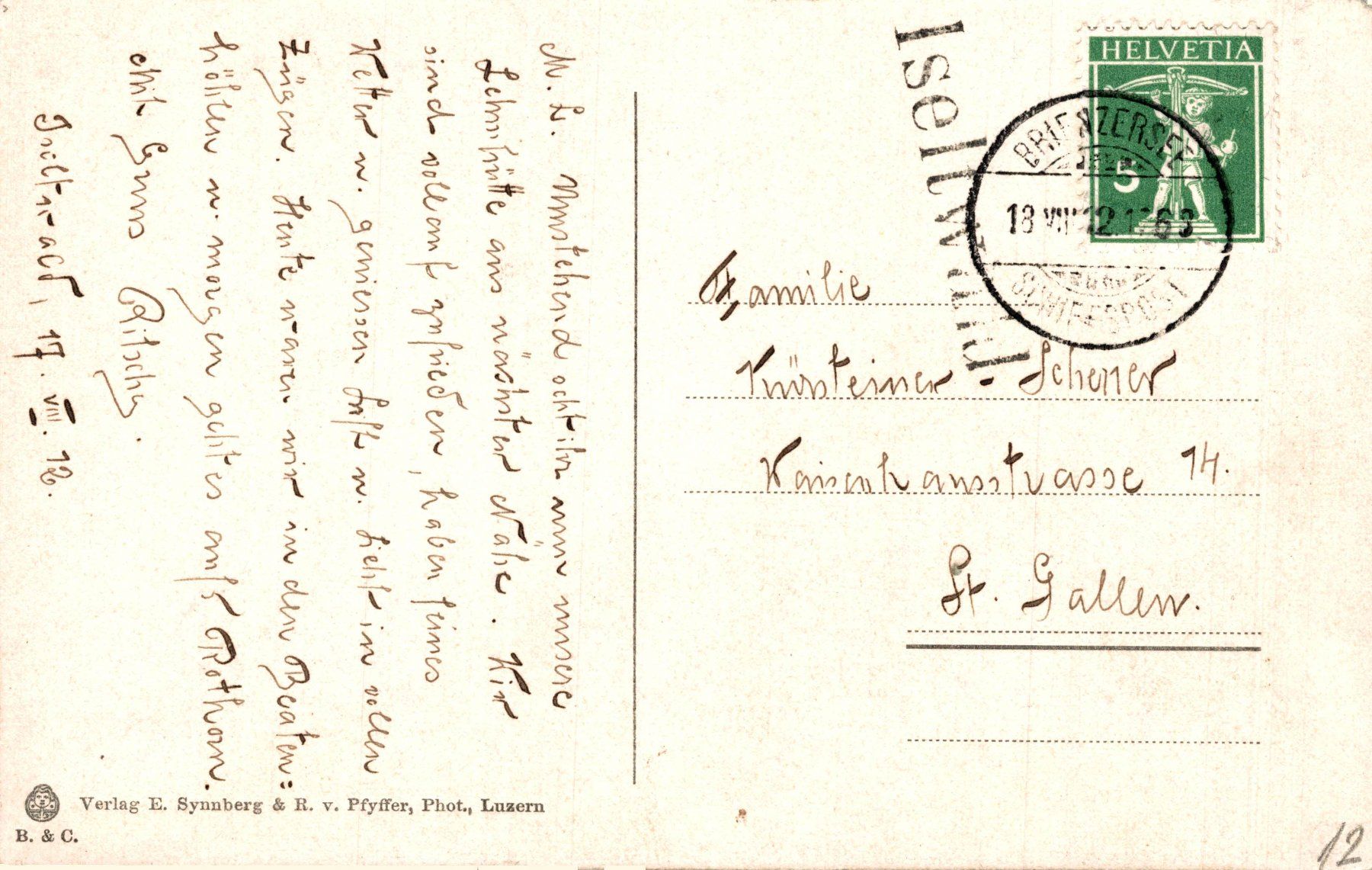 Cartoline postali: Iseltwald – Usato da Bronschhofen venduto da Astore 1