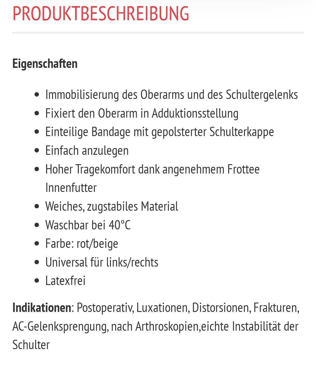 Attrezzature mediche: Gilchrist Schulter-Fixationsverband - M – Usato da Ferden venduto da jemyce 1