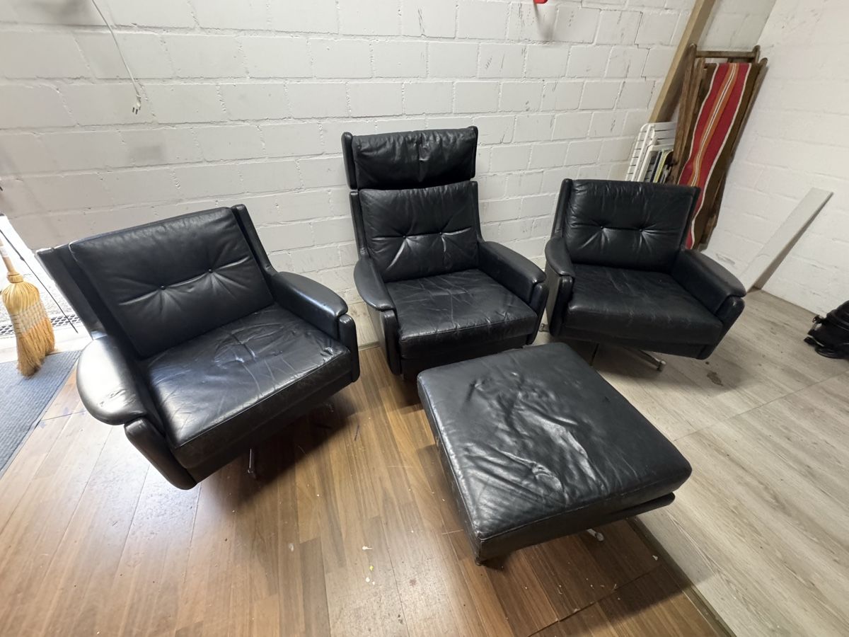 Poltrone: Vintage Ledersessel Set/Lot – Usato da Rickenbach SO venduto da Chrix_k 2