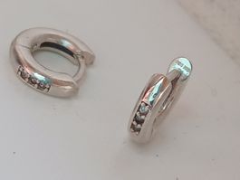 Kle Creolen mit Zirkonia 925 Silber