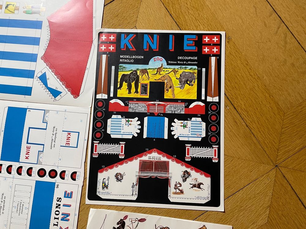  Bastelbogen Zirkus Knie aus 1983 - sehr guter Zustand (Neu (gemäss Motiv 